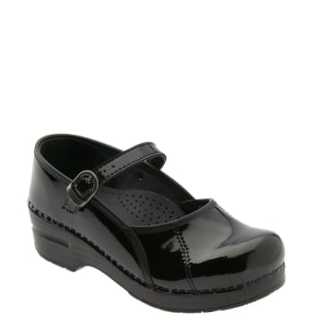 dansko marcelle black patent