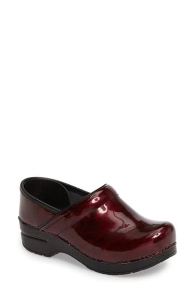 Dansko 'professional' Clog In Garnet Patent Leather