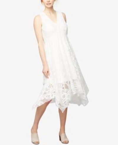 Taylor Maternity Lace Midi Dress In White