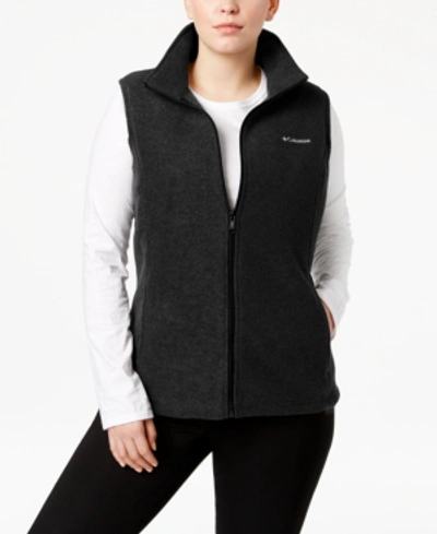 Columbia Plus Size Benton Springs Fleece Vest In Black