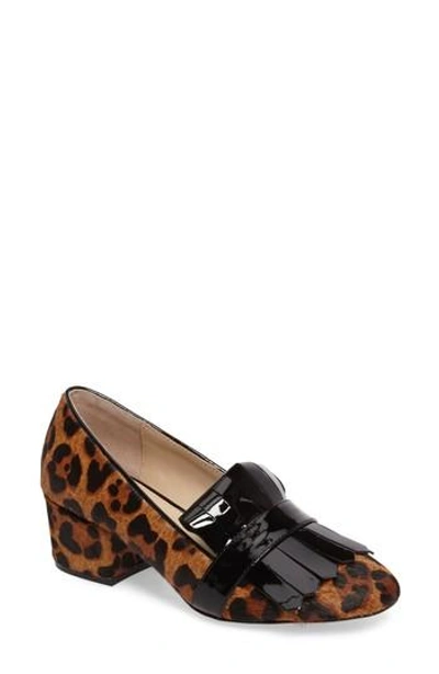 Botkier Olive Loafer Pump In Leopard Calf Hair