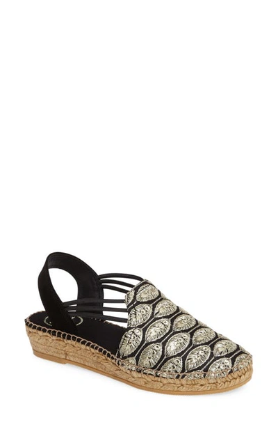 Toni Pons 'noa' Espadrille Sandal In Black Fabric/ Black Suede