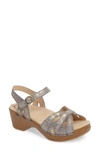 Dansko Season Sandal In Stone Leather