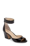 Botkier Pilar Ankle Strap Sandal In Black Patent Leather