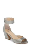 Botkier Pilar Ankle Strap Sandal In Pearl Grey Patent Leather