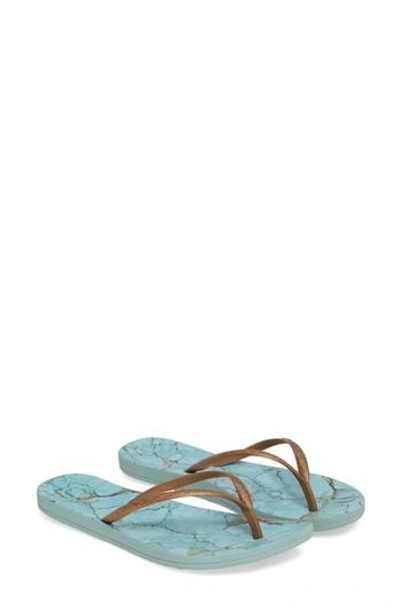 Reef Escape Flip Flop In Turquoise Stone