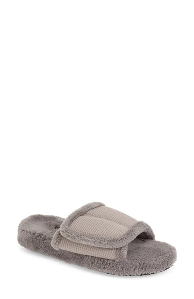 Acorn Waffle Spa Slide Slipper In Grey