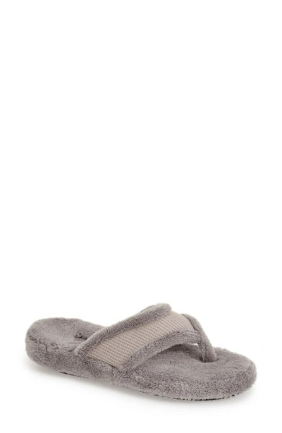 Acorn Waffle Spa Slipper In Grey