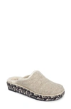 Toni Pons Mysen Faux Fur Lined Espadrille Slipper In Ecru Felt