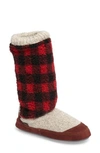 Acorn Slouch Slipper Boot In Buffalo Check