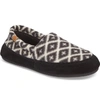 Acorn Moc Slipper In Black/ Cream Southwest