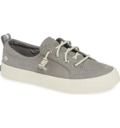 Sperry Crest Vibe Sneaker In Grey Leather