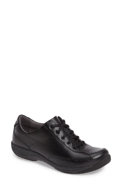Dansko Emma Lace-up Sneaker In Black Nylon/ Leather