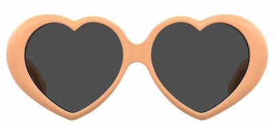 Moschino Eyewear Heart-shaped Frame Sunglasses In Orange