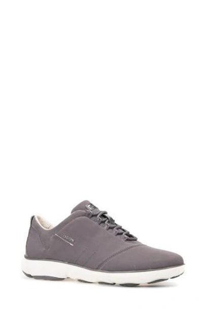 Geox Nebula Slip-on Sneaker In Dark Grey Fabric