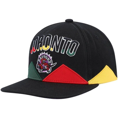 Mitchell & Ness Men's  Black Toronto Raptors Hardwood Classics Black History Month Snapback Hat