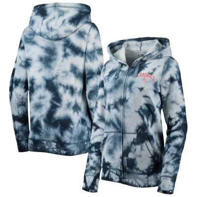 New Era Navy St. Louis Cardinals Tie-dye Full-zip Hoodie