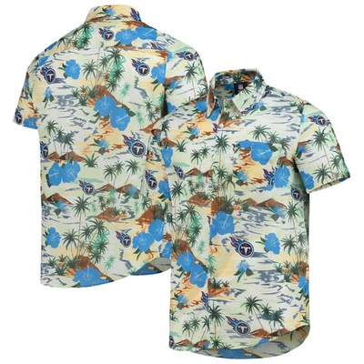 Foco Cream Tennessee Titans Paradise Floral Button-up Shirt