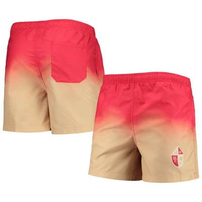 Foco Scarlet San Francisco 49ers Retro Dip-dye Swim Shorts