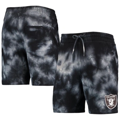New Era Black Las Vegas Raiders Tie-dye Shorts