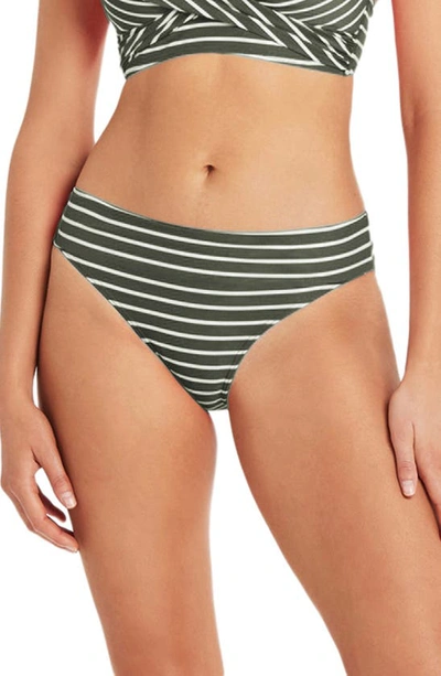 Sea Level Mid Bikini Bottoms In Khaki