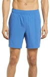 Rhone Mako Water Repellent Athletic Shorts In Bright Cobalt