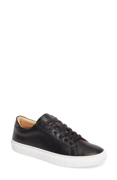 Greats Royale Low Top Sneaker In Black Perforated