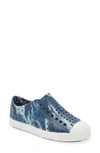 Native Shoes Kids' Jefferson Print Slip-on Sneaker In Frontier Blue/ Shell White