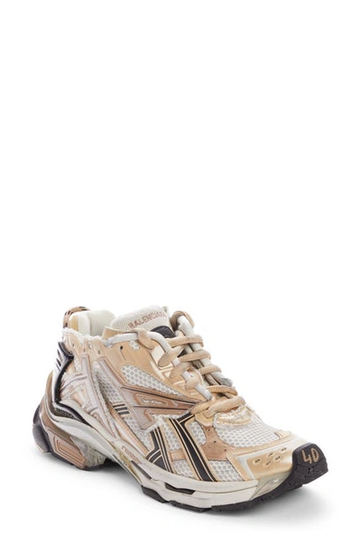 Balenciaga Track Distressed Sneaker In Egg/ Beige/ Black