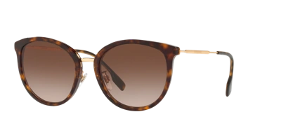 Burberry Woman Sunglasses Be4289d In Brown Gradient