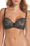 Le Mystere Le Mystère 'sophia'  Lace Underwire Bra In Black