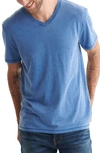 Lucky Brand Venice Burnout V-neck T-shirt In Monaco Blue