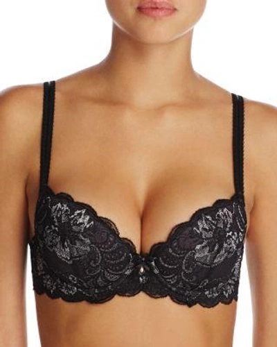 Le Mystere 'sophia' Lace Underwire Bra In Onyx