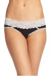 Honeydew Intimates Lace Waistband Hipster Panties In Black/silver