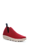 Asportuguesas By Fly London City Sneaker In 056 Berry Tweed/ Felt