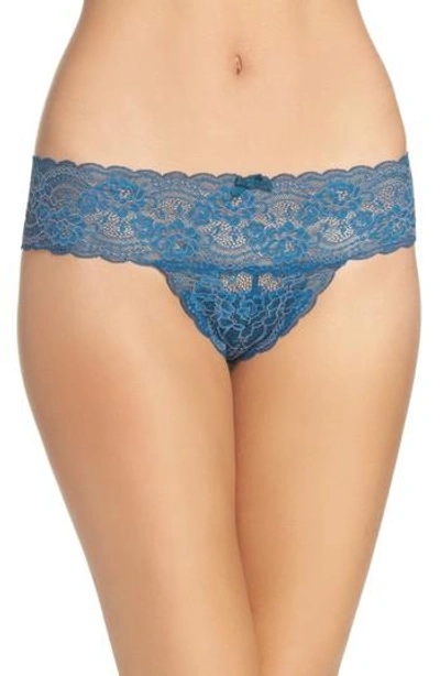 Skarlett Blue 'obsessed' Lace Thong In Eclipse/ Cinder