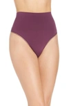 Yummie Ultralight Seamless Shaping Thong In Italian Plum