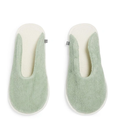 Abyss & Habidecor Egyptian Cotton Fino Slippers In Green
