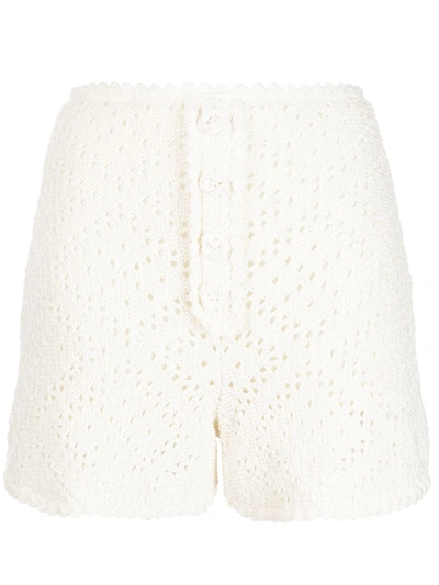 Alice Mccall Salty Kiss Crochet Shorts In Neutrals