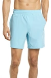 Rhone Mako Water Repellent Athletic Shorts In Fountain Blue