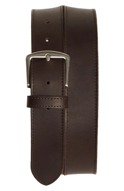 Loro Piana Alsavel Leather Belt In Very Dark Brown