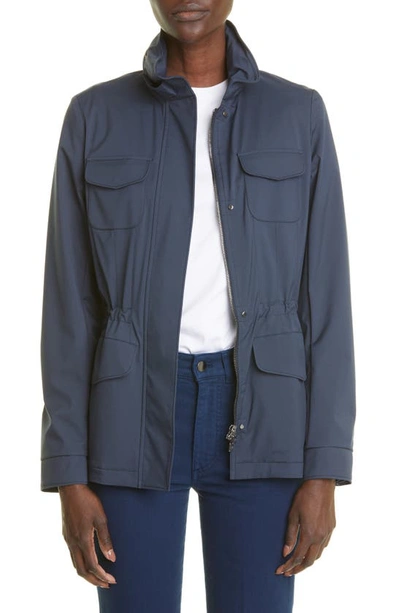 Loro Piana Traveller Waterproof Jacket In Blue Navy
