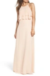 Jenny Yoo Charlie Ruffle Bodice Gown In Blush