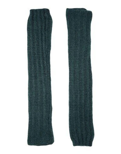 Tru Trussardi Gloves In Dark Green