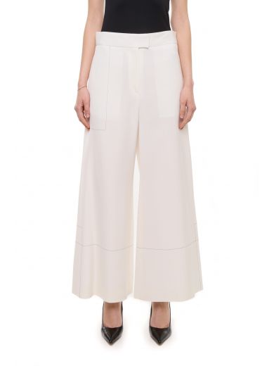 Celine Canvas Trousers In White|Bianco | ModeSens