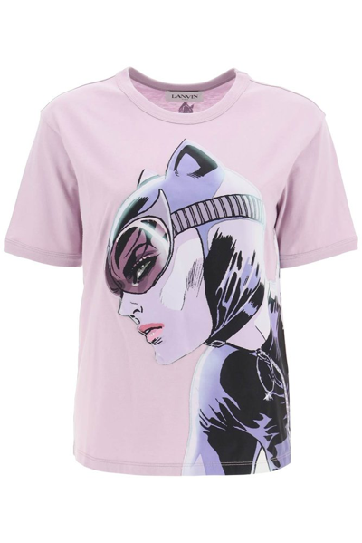 Lanvin Graphic-print Crew-neck T-shirt In Purple