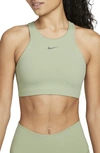 Nike Yoga Dri-fit Swoosh Sports Bra In Green