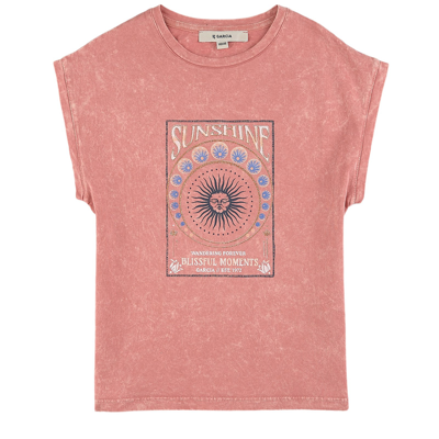 Garcia Kids' Graphic T-shirt Rusty Rose In Pink