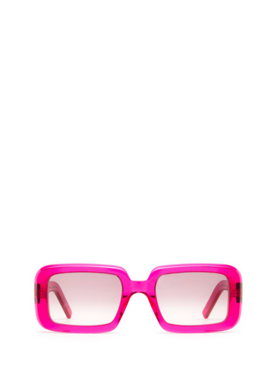 Saint Laurent Sl 534 Sunrise Rectangle Sunglasses In Pink