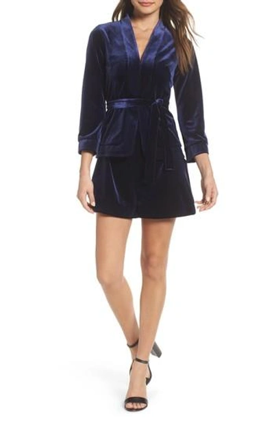 Ali & Jay After Hours Velvet Two-piece Dress In Navy